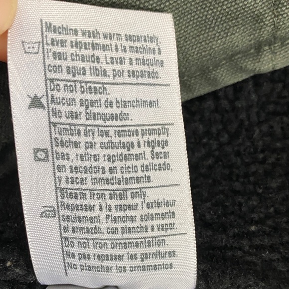 Carhartt 2XL Tall Green Black Vest with Pockets V33-355 - Sherpa lined, heavy - Picture 7 of 10